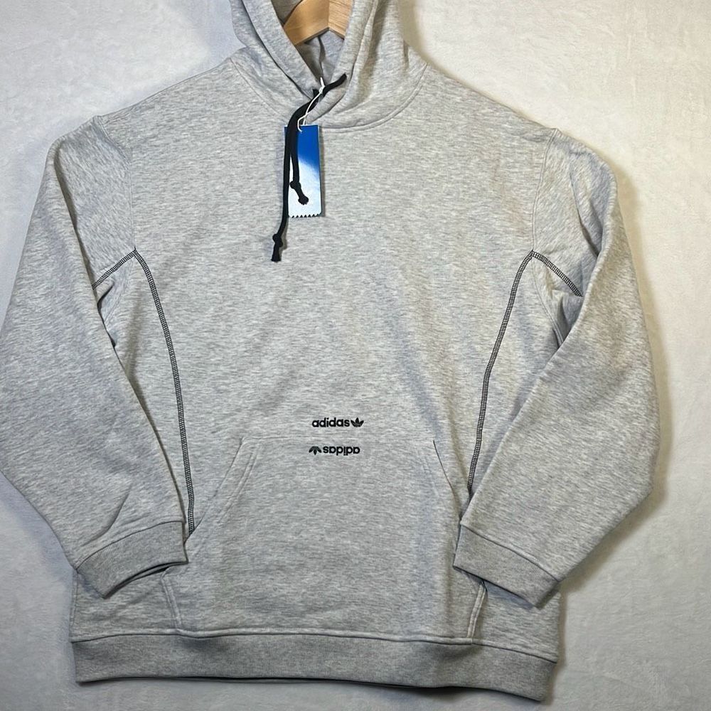 ADIDAS R.Y.V HOODY LIGHT GREY‎ HEATHER GD9311- NWT-Medium